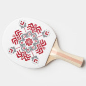 Lettisch Auseklis Folk Art geometrischer Medaillon Tischtennis Schläger (Seitenansicht)