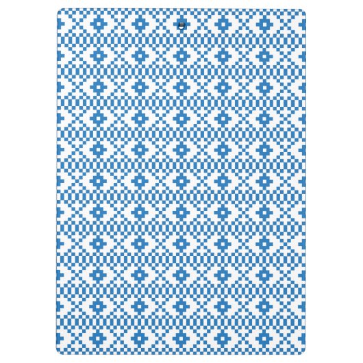 Lettisch-blaue und weiße Stammeskunst Klemmbrett (Rückseite)