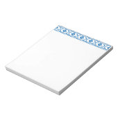 Lettisch-blaue und weiße Stammeskunst Notizblock (Rotiert)