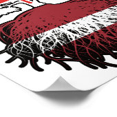Lettisch Canadian Canada Tree Roots Flag Poster (Ecke)