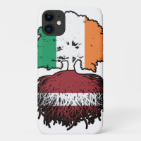 Lettisch Irish Ireland Tree Roots Flag