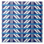 Lettisch-lettische Volkskunst in Blau Fliese (Vorderseite)