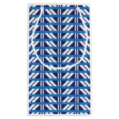 Lettisch-lettische Volkskunst in Blau Kleine Geschenktüte (Rückseite)