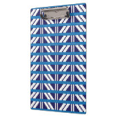 Lettisch-lettische Volkskunst in Blau Klemmbrett (Links)