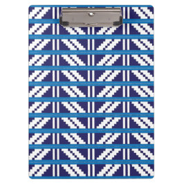 Lettisch-lettische Volkskunst in Blau Klemmbrett