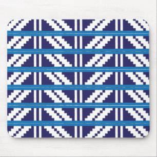 Lettisch-lettische Volkskunst in Blau Mousepad