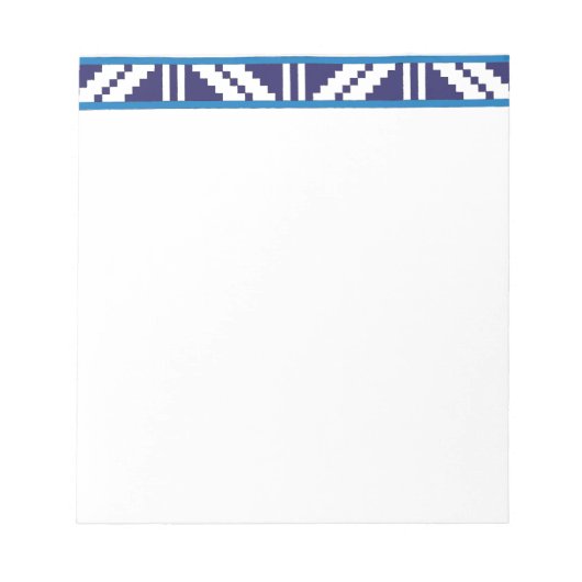 Lettisch-lettische Volkskunst in Blau Notizblock (Vorderseite)