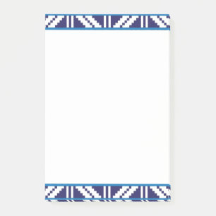 Lettisch-lettische Volkskunst in Blau Post-it Klebezettel