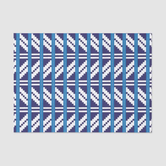 Lettisch-lettische Volkskunst in Blau Seidenpapier (Vorderseite)