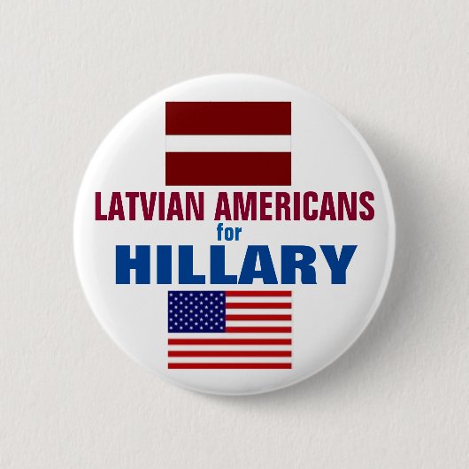 Lettische Amerikaner für Hillary 2016 Button (Vorderseite)