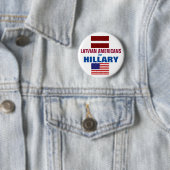 Lettische Amerikaner für Hillary 2016 Button (Beispiel)