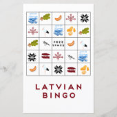 Lettische Bingokarte Version 5 (Vorderseite)