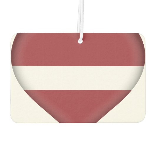 Lettische Flagge Autolufterfrischer (Rückseite)