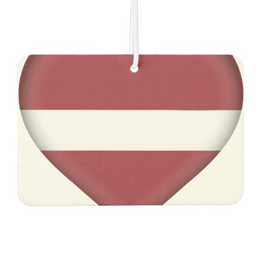 Lettische Flagge Autolufterfrischer (Vorderseite)