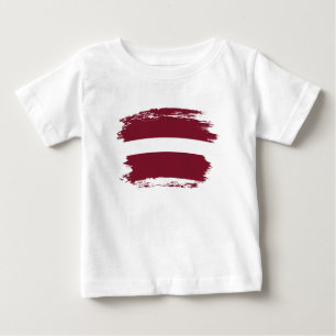 Lettische Flagge Baby T-shirt