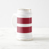 Lettische Flagge Bierglas (Vorderseite Links)