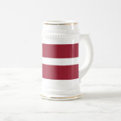 Lettische Flagge Bierglas (VorderseiteRechts)