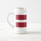 Lettische Flagge Bierglas (Links)