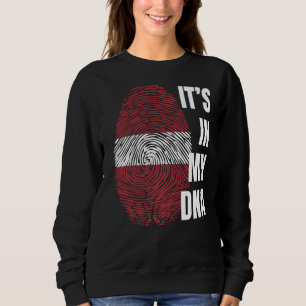 Lettische Flagge Dna Fingerprint Lettland Sweatshirt