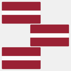 Lettische Flagge Etiketten