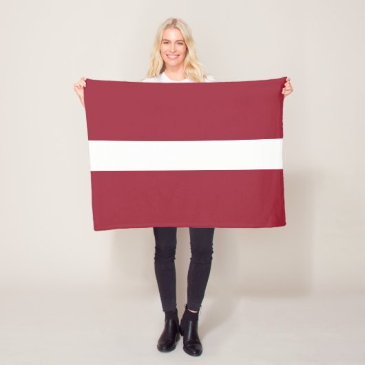 Lettische Flagge Fleecedecke (Beispiel)