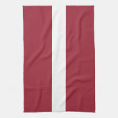 Lettische Flagge Geschirrtuch (Vertikal)