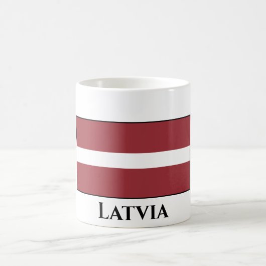 Lettische Flagge Kaffeetasse (Mittel)