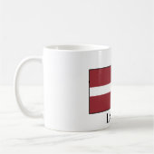 Lettische Flagge Kaffeetasse (Links)