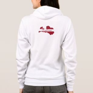 Lettische Flagge , Karte lettischen Geschenks , Rü Hoodie