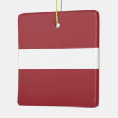 Lettische Flagge Keramikornament (Links)