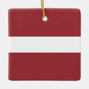 Lettische Flagge Keramikornament