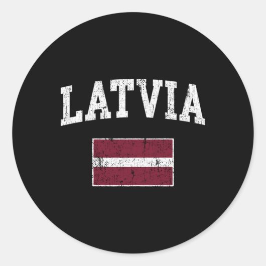 Lettische Flagge Lettische Flagge Runder Aufkleber (Vorderseite)