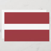 Lettische Flagge (Lettland) Briefpapier (Vorne/Hinten)