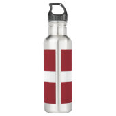 Lettische Flagge (Lettland) Edelstahlflasche (Rückseite)