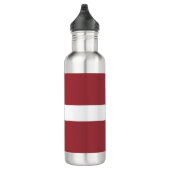 Lettische Flagge (Lettland) Edelstahlflasche (Rechts)