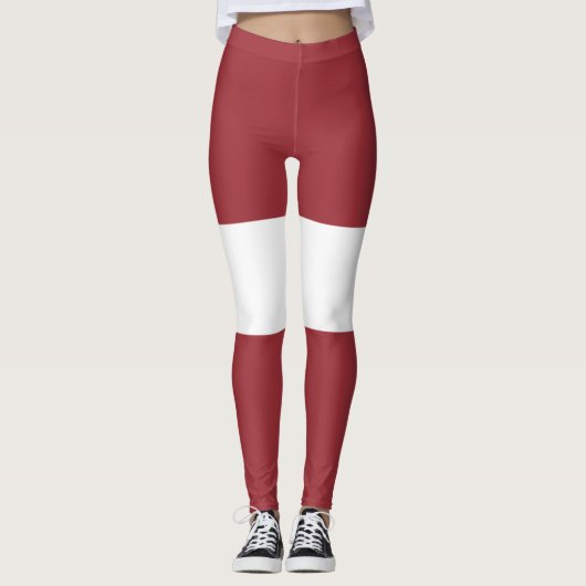 Lettische Flagge (Lettland) Leggings (Vorderseite)
