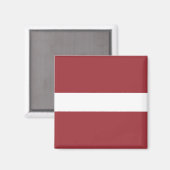 Lettische Flagge (Lettland) Magnet (Vorderseite/Rückseite)