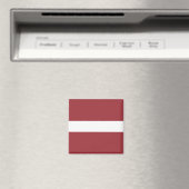 Lettische Flagge (Lettland) Magnet (In Situ (Geschirrspüler))