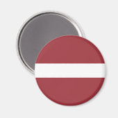Lettische Flagge (Lettland) Magnet (Vorderseite/Rückseite)