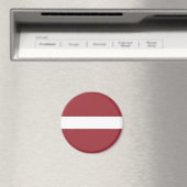Lettische Flagge (Lettland) Magnet (In Situ (Geschirrspüler))