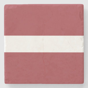 Lettische Flagge (Lettland) Steinuntersetzer