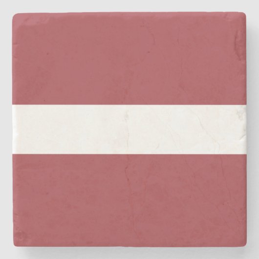 Lettische Flagge (Lettland) Steinuntersetzer (Vorderseite)