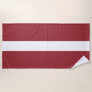 Lettische Flagge (Lettland) Strandtuch