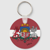 Lettische Flagge & Lettland - Urlaub, Patrioten / Schlüsselanhänger (Rückseite)