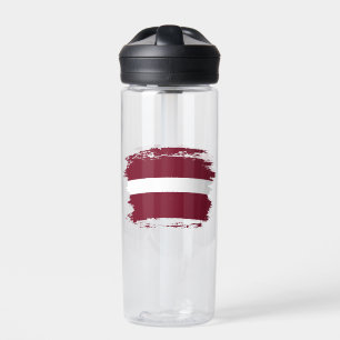 Lettische Flagge Trinkflasche