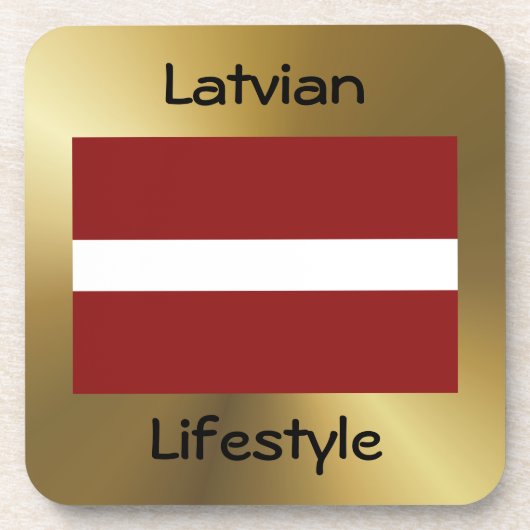 Lettische Flagge+Untersetzer Untersetzer (Vorderseite)