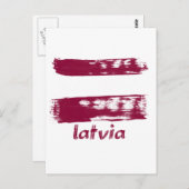 Lettische Flaggengestaltung Postkarte (Vorne/Hinten)