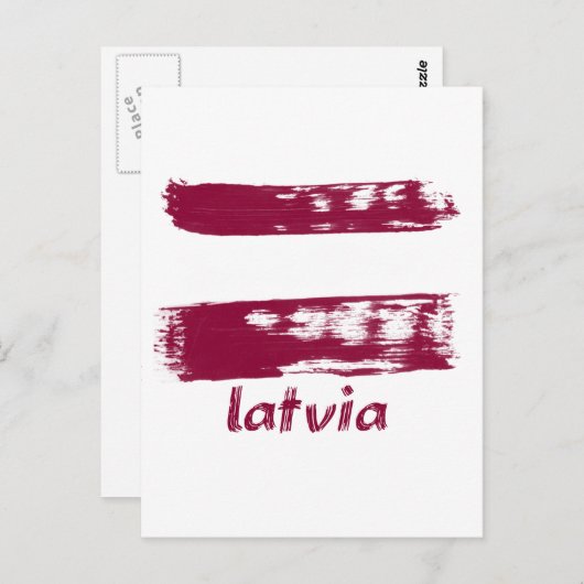 Lettische Flaggengestaltung Postkarte (Vorne/Hinten)