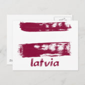 Lettische Flaggengestaltung Postkarte (Vorne/Hinten)
