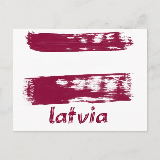 Lettische Flaggengestaltung Postkarte (Vorderseite)